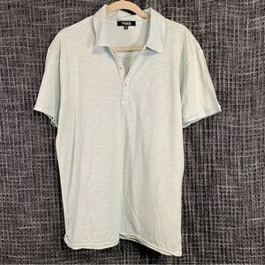 SAKS FIFTH AVENUE THREADS Men's Short Sleeve Pale Blue Polo Shirt Medium #517